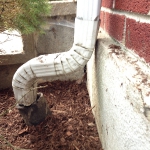 Completed downspout